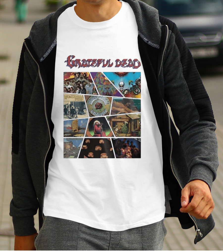 Grateful Dead Iconic Album Covers And Music History T-Shirt