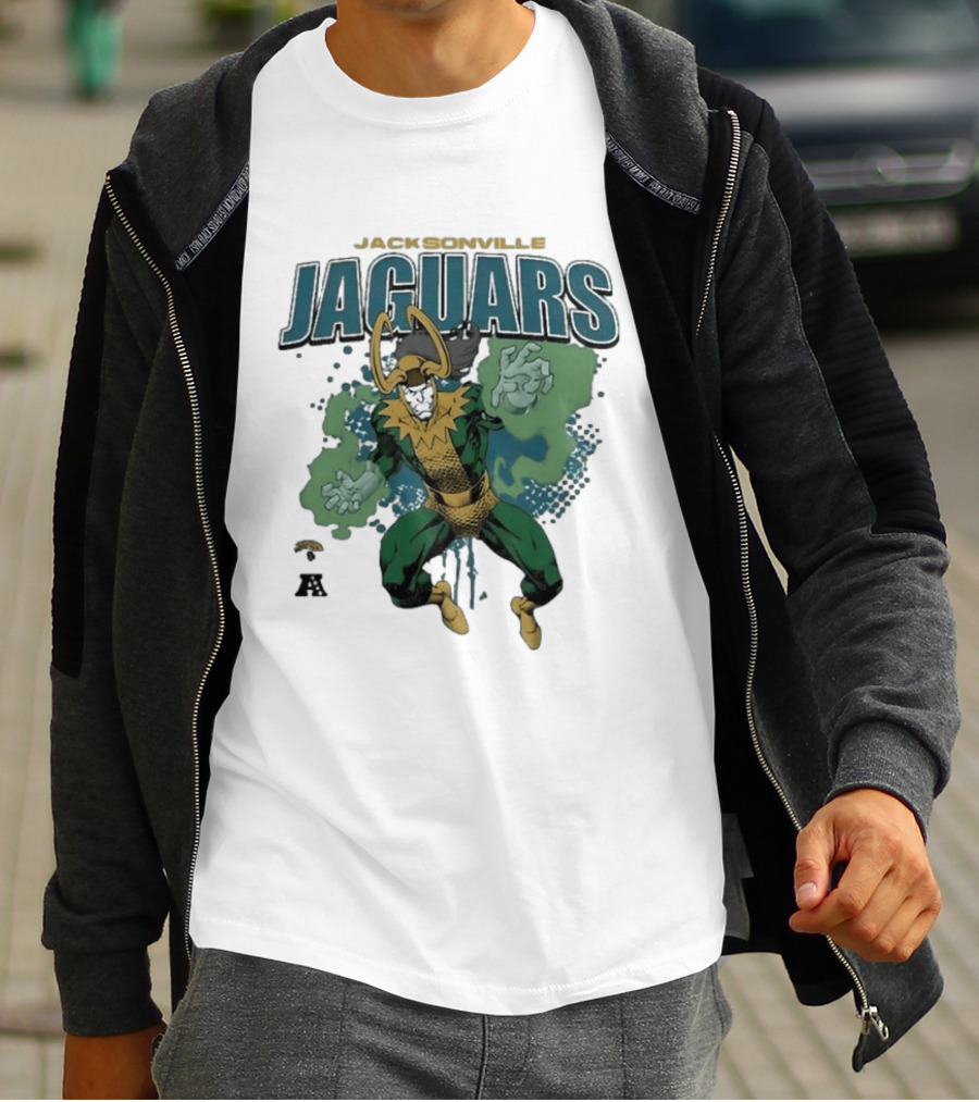 Jacksonville Jaguars Loki Marvel Crossover NFL Collaboration T-Shirt
