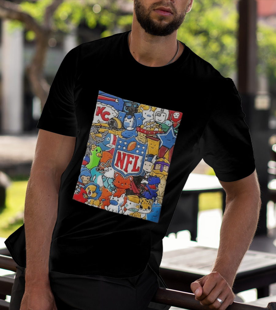 All 32 Teams Mascots Collection NFL KC Chiefs Steelers NCAA Dallas Cowboys MLB Vikings Jaguars T-Shirt