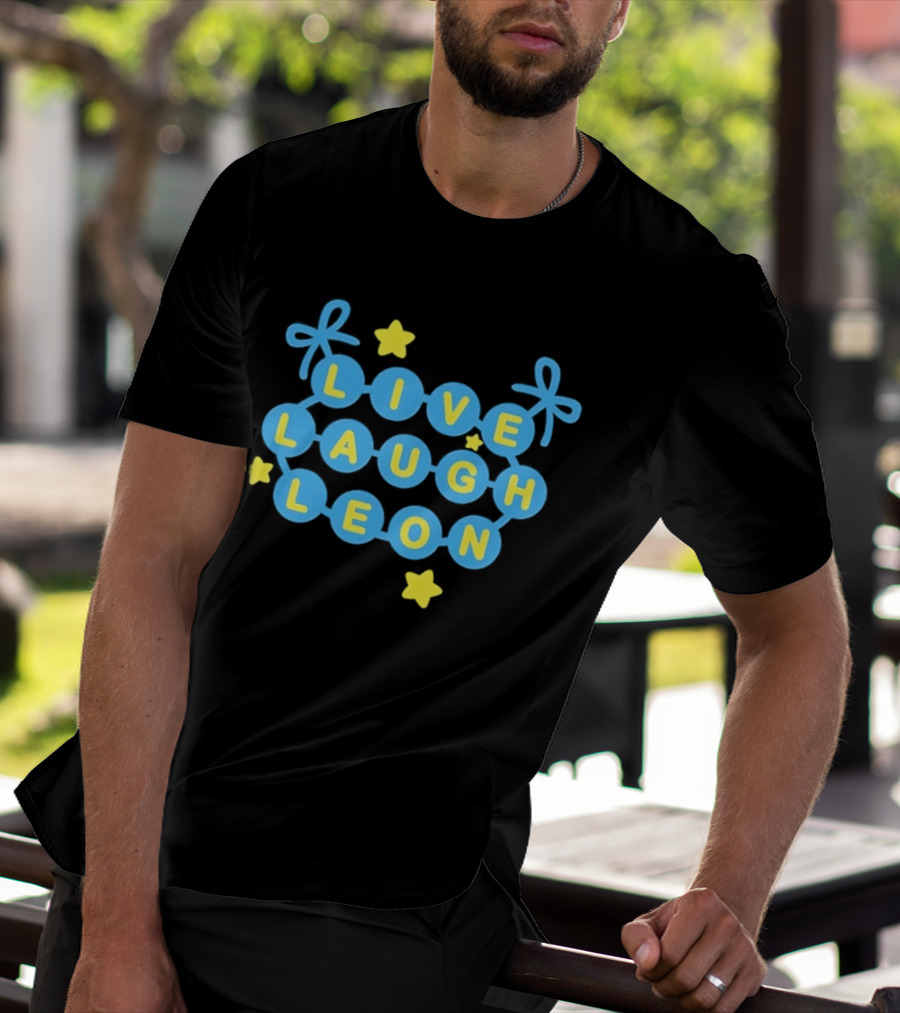 Live Laugh Leon Meme Blue And Yellow Stars T-Shirt