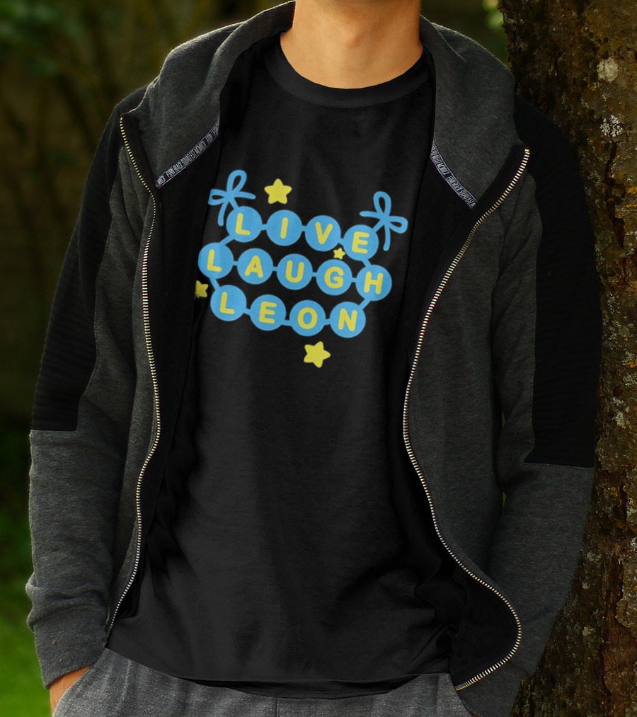 Live Laugh Leon Meme Blue And Yellow Stars T-Shirt