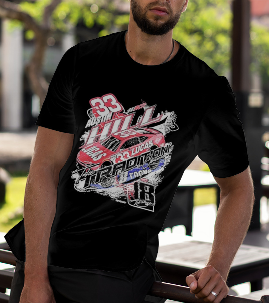 Austin Hill 33 Lucas Oil RCR NASCAR Racing Car Classic Ink T-Shirt