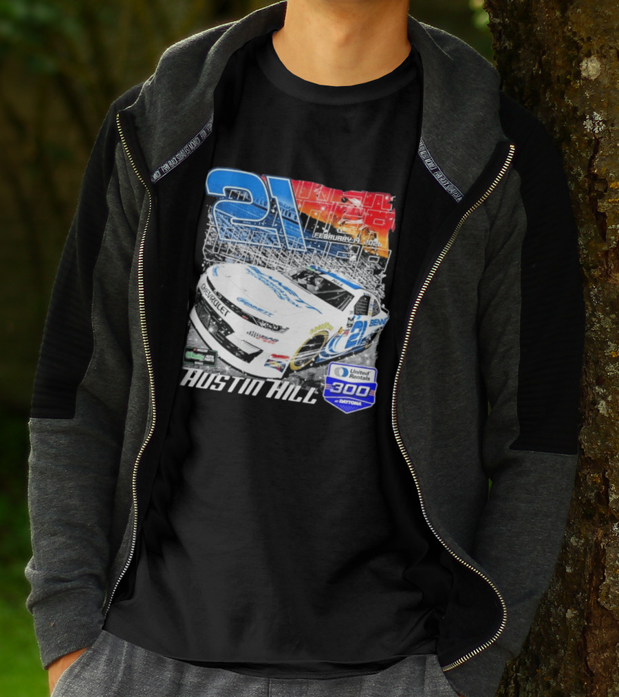 Austin Hill Richard Childress Racing February 2026 United Rentals 300 Daytona Race Winner Chevrolet 21 T-Shirt