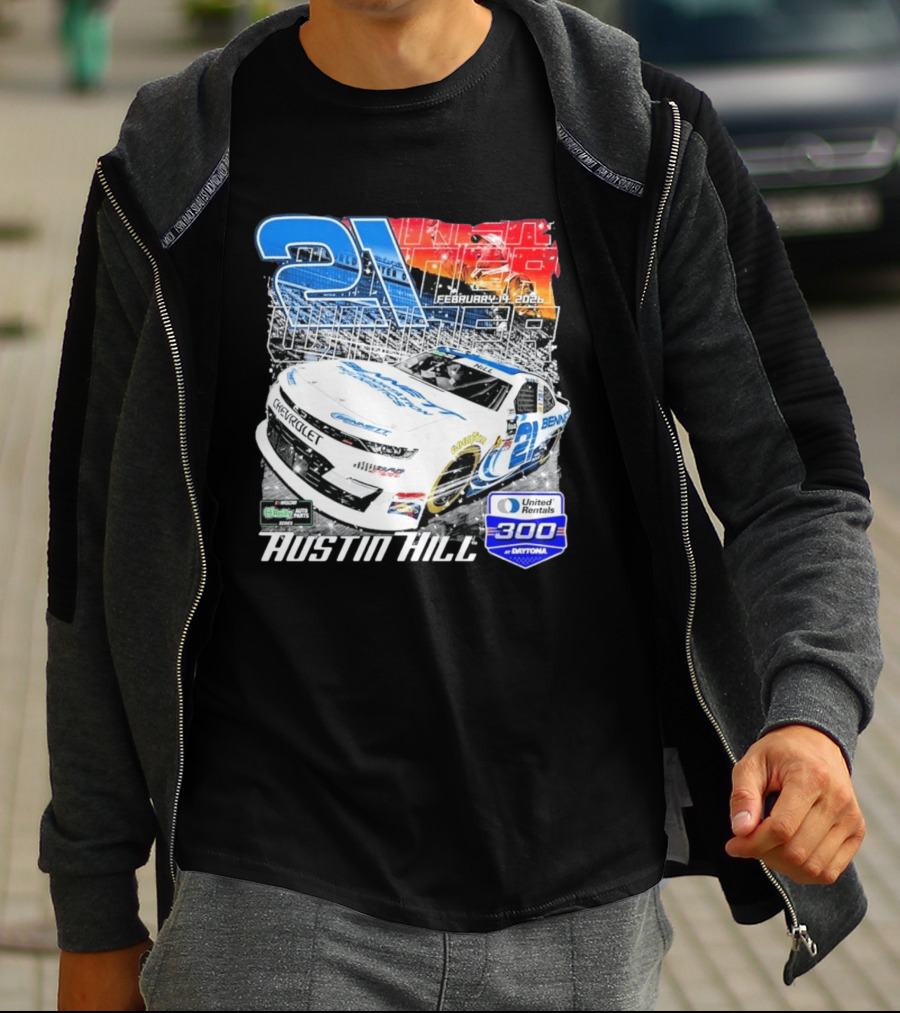 Austin Hill Richard Childress Racing February 2026 United Rentals 300 Daytona Race Winner Chevrolet 21 T-Shirt