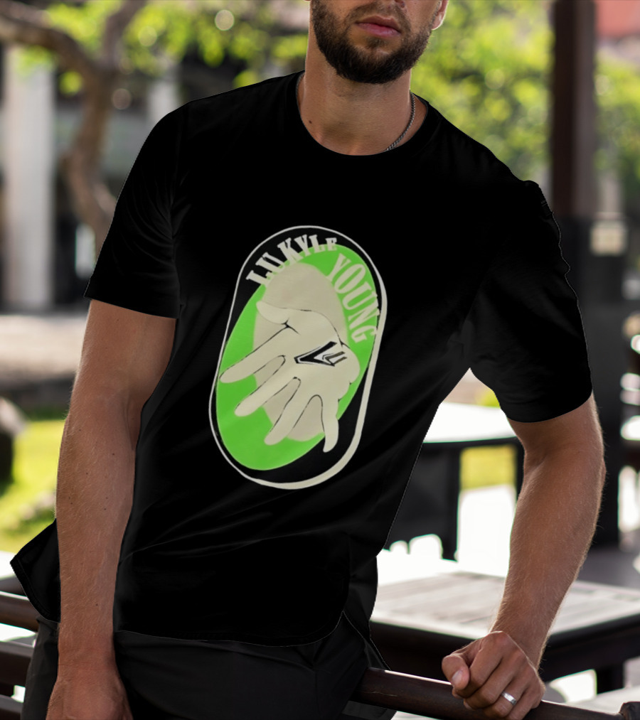 Lukyle Young Hand With Emblem In Green Oval T-Shirt