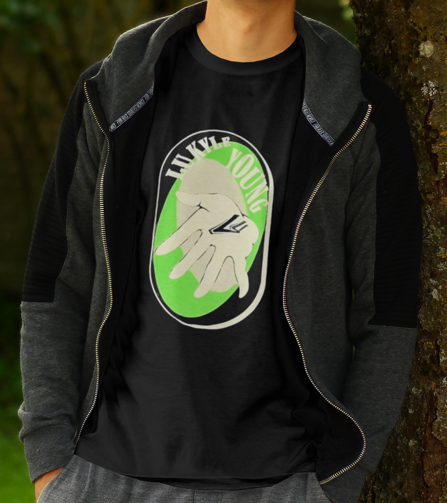 Lukyle Young Hand With Emblem In Green Oval T-Shirt