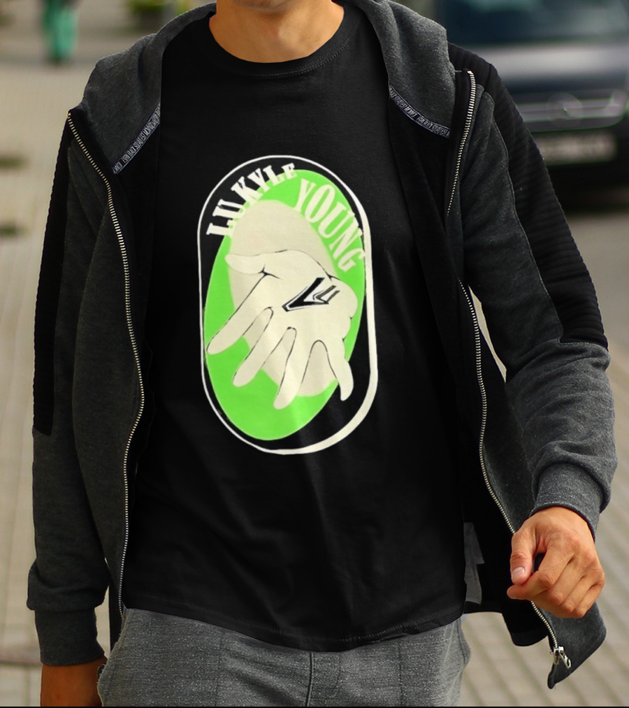 Lukyle Young Hand With Emblem In Green Oval T-Shirt