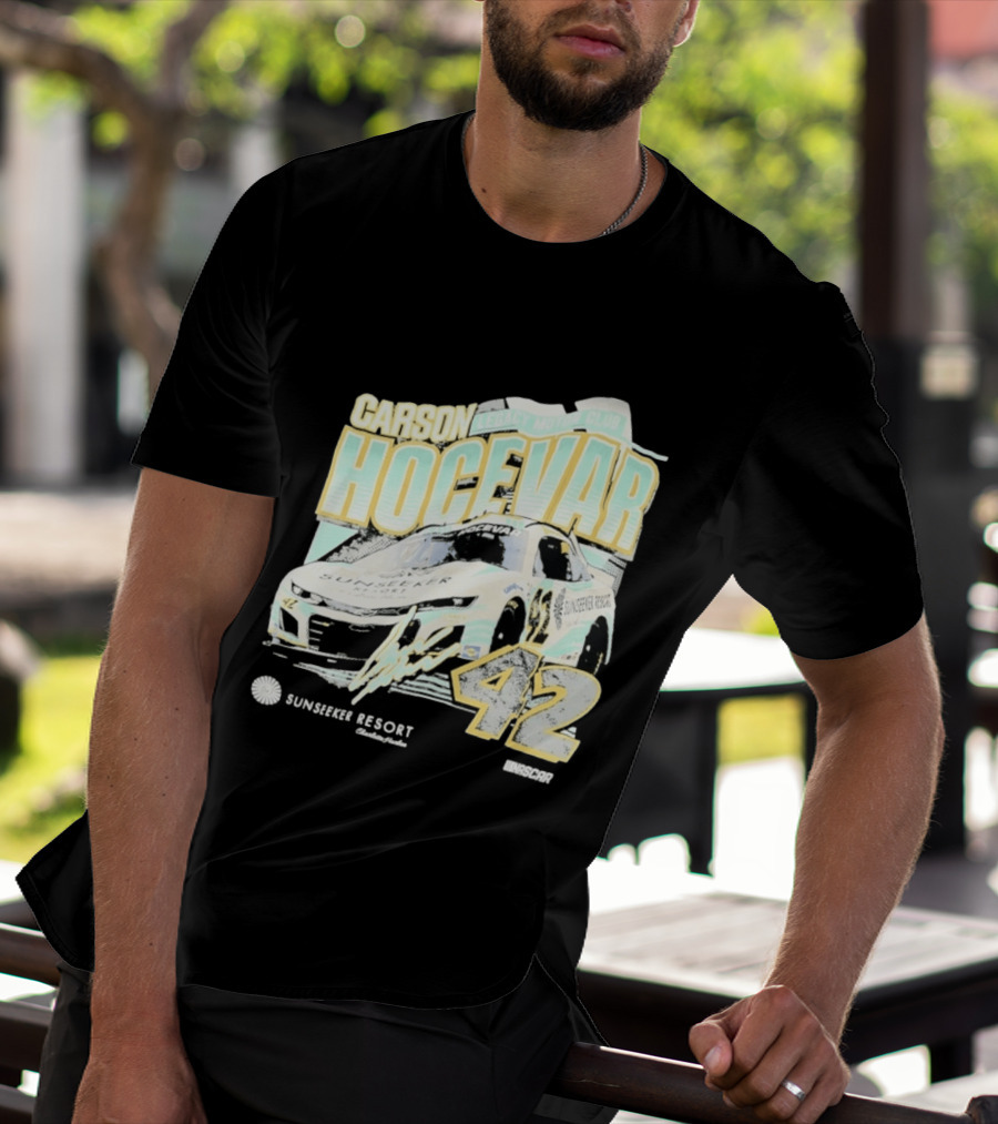 Carson Hocevar Legacy Motor Club 42 Sunseeker Resort NASCAR Racing T-Shirt