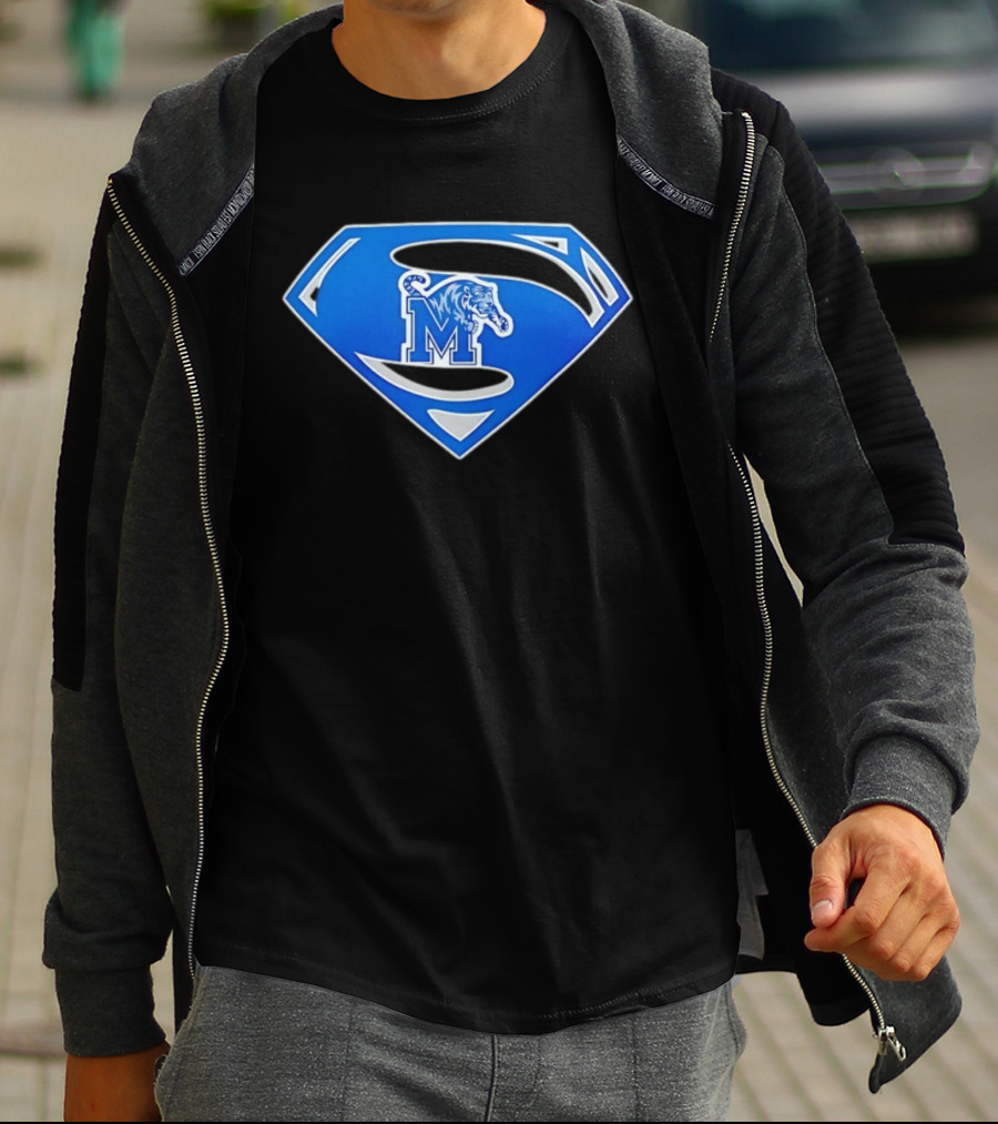 Superman Memphis Tigers NCAA College Basketball T-Shirt