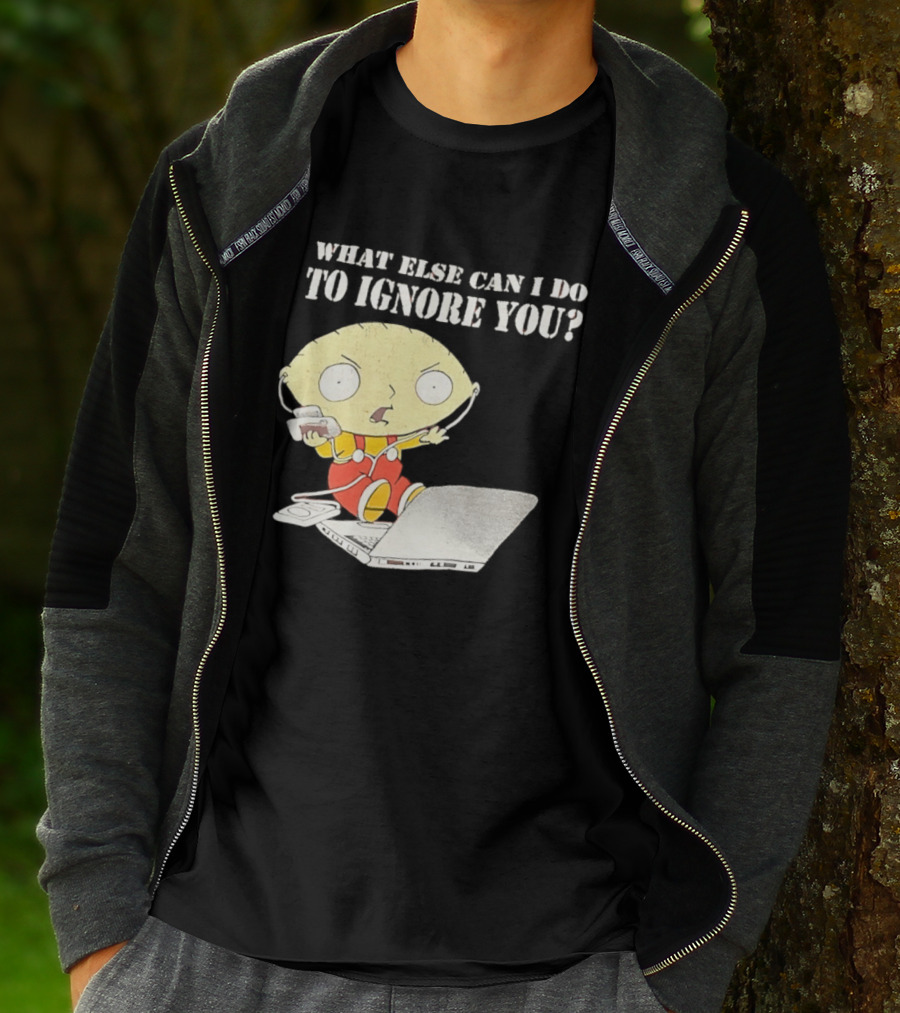 Stewie Griffin What Else Can I Do To Ignore You Laptop Headphones T-Shirt