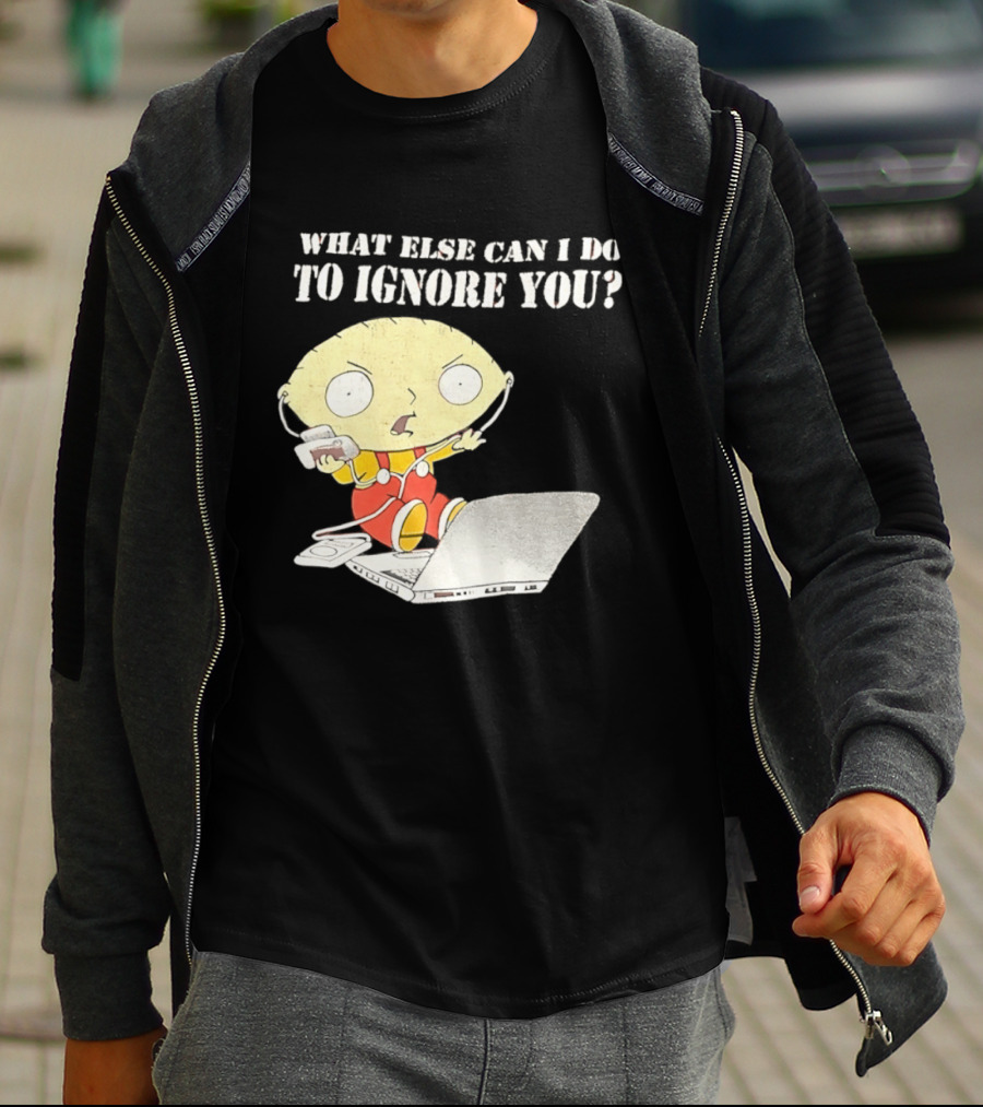 Stewie Griffin What Else Can I Do To Ignore You Laptop Headphones T-Shirt