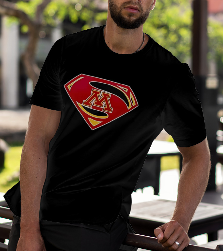 Minnesota Golden Gophers Superman Symbol College Sports Fan Gear T-Shirt