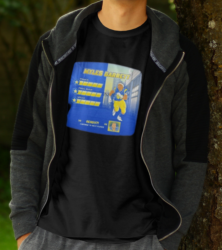 Myles Garrett Power Pass Rush Speed LA Rams 2026 Melbourne Game T-Shirt