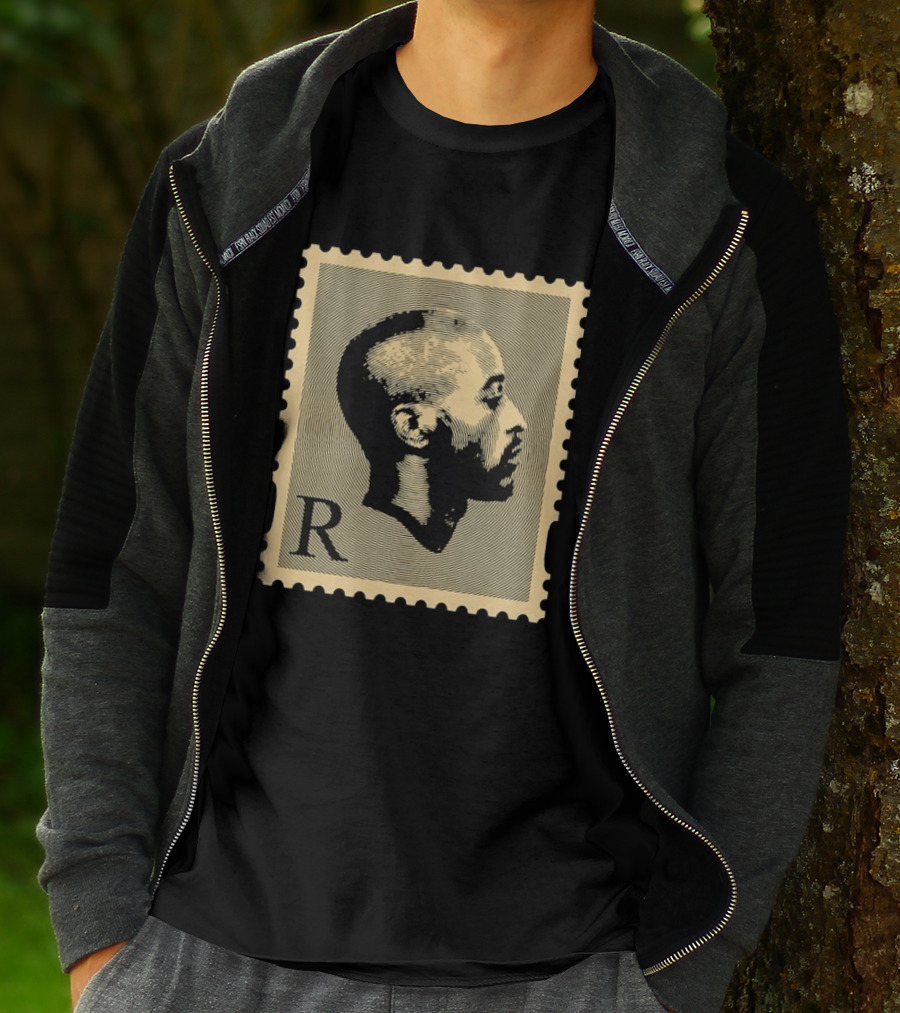 Tupac Shakur Black Postage Stamp Profile 2Pac T-Shirt