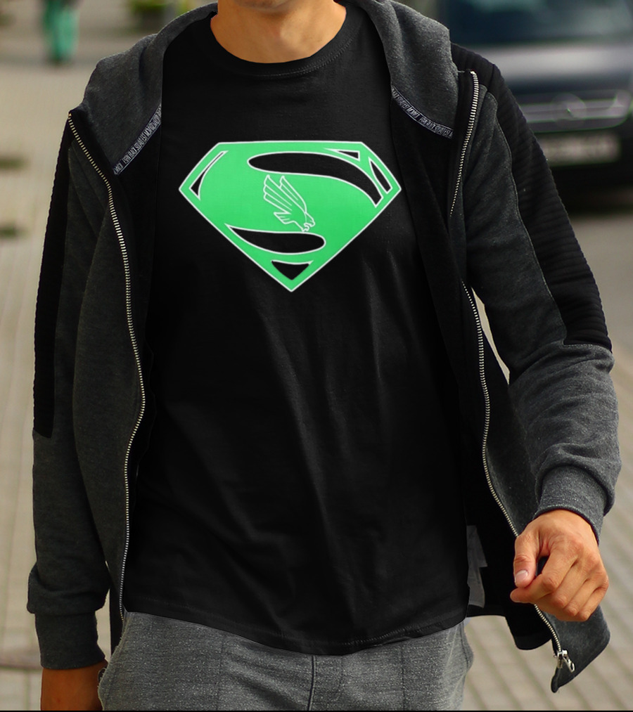 North Texas Mean Green UNT Superman T-Shirt