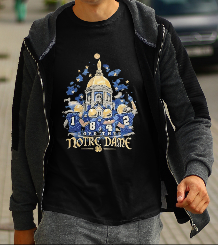 Notre Dame Football Golden Dome Love The Notre Dame 1182 Football Players T-Shirt