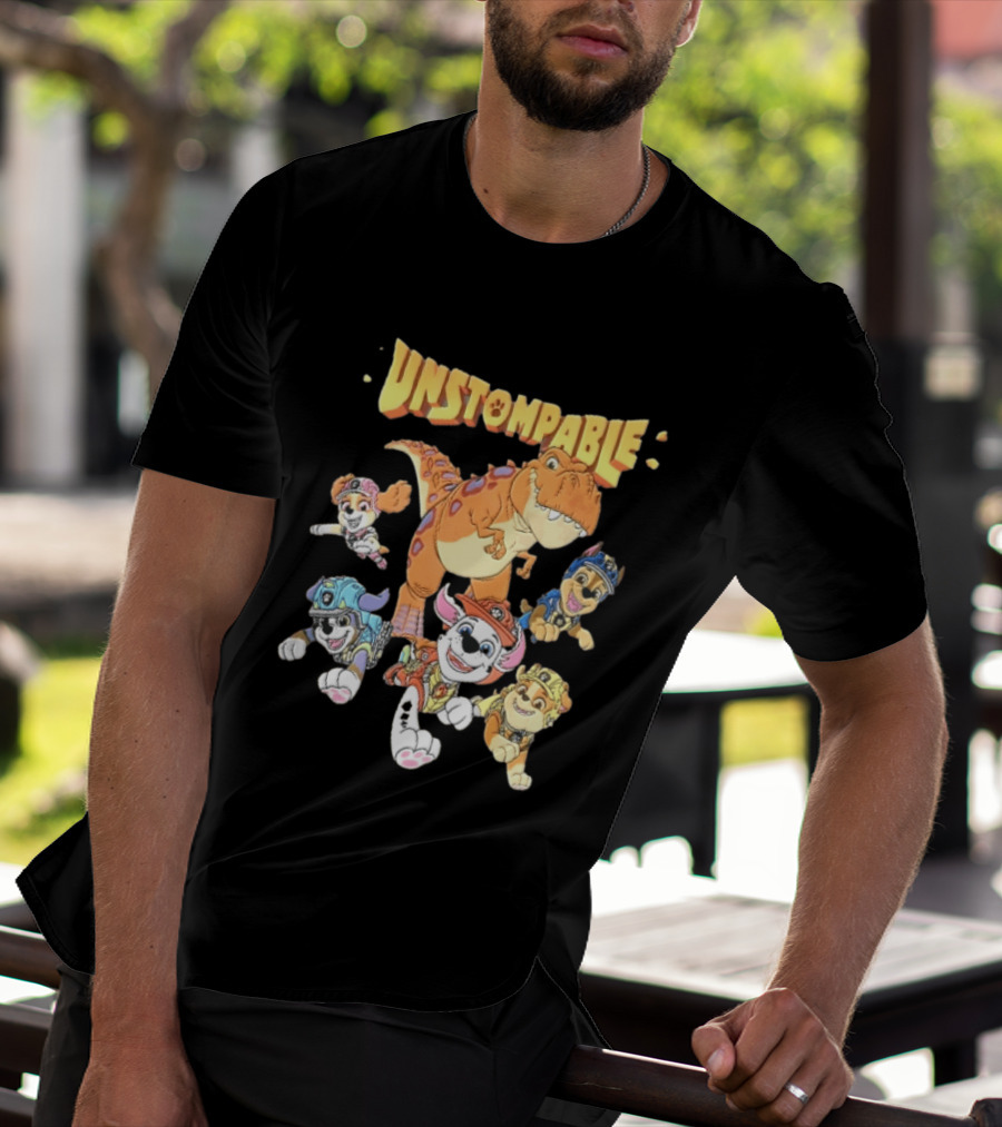 Paw Patrol Unstompable Pups With Tyrannosaurus Dinosaur Adventure T-Shirt