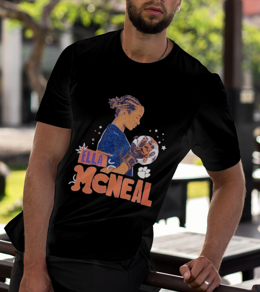 Ella McNeal Clemson Tigers Soccer Player Holding Ball T-Shirt