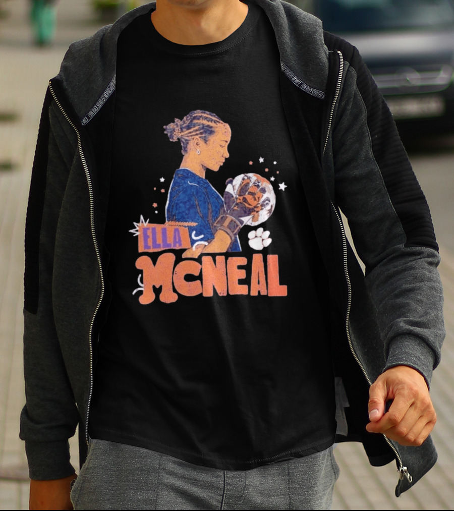 Ella McNeal Clemson Tigers Soccer Player Holding Ball T-Shirt