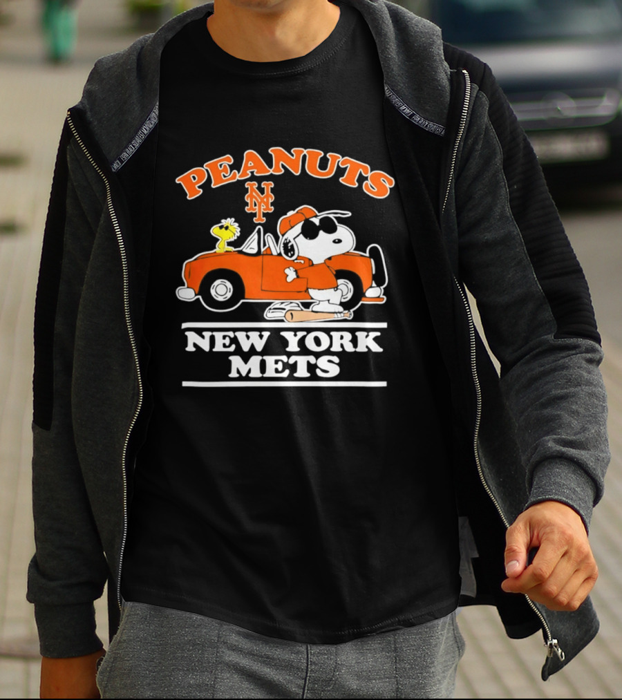 Peanuts Snoopy Woodstock New York Mets MLB Fan Gear T-Shirt