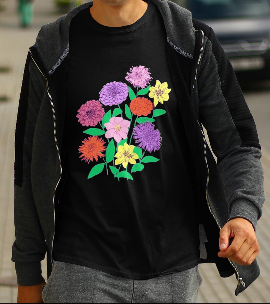 Jane Colby Colorful Floral Arrangement T-Shirt