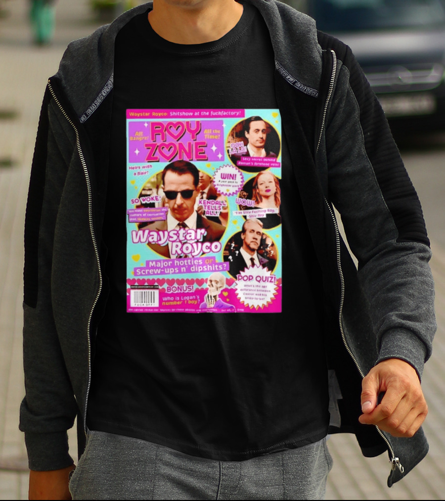 Roy Zone Waystar Royco Magazine Cover Kendall Tells All Roman Shiv Connor Roy T-Shirt