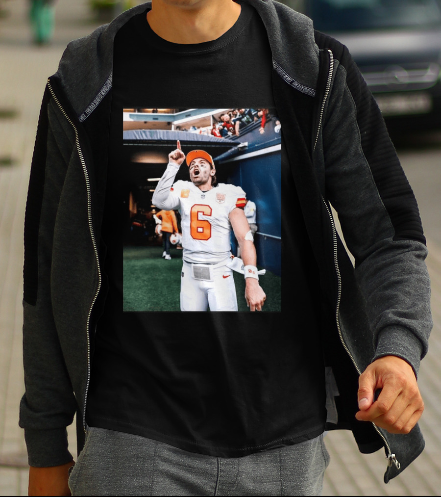 Baker Mayfield Tampa Bay Buccaneers NFL Quarterback Action Number 6 T-Shirt