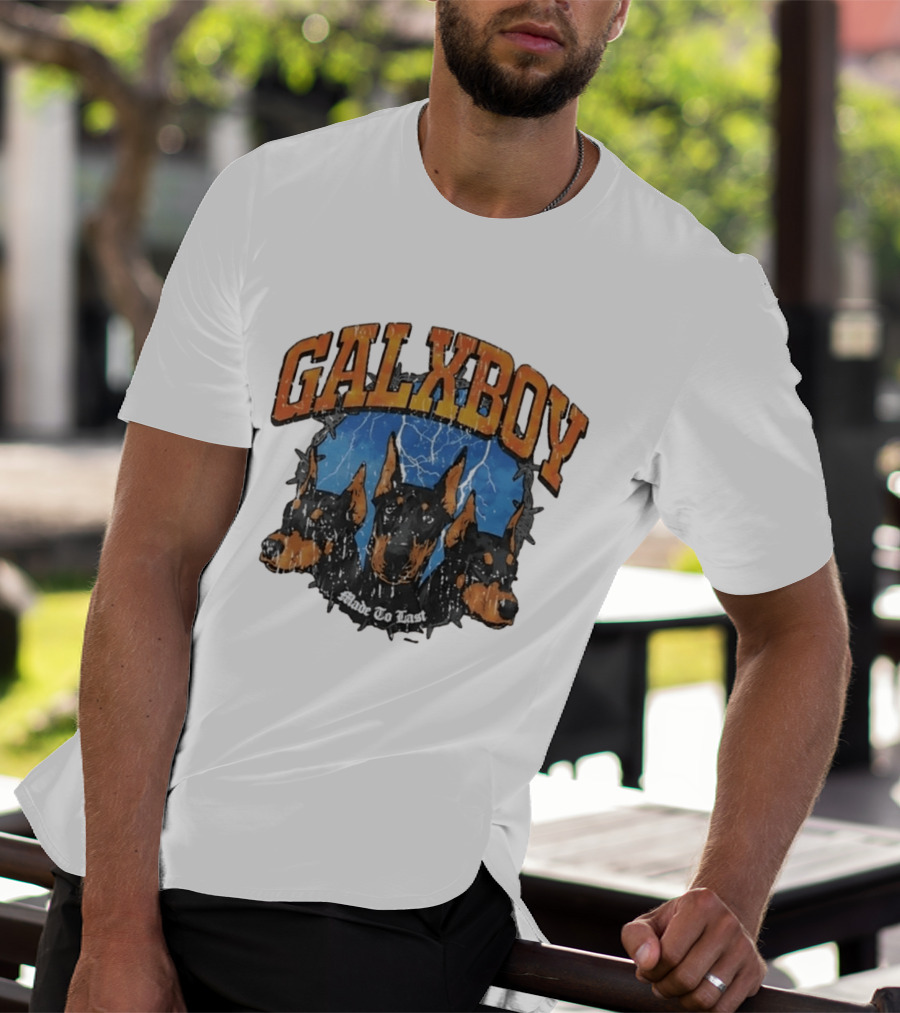 GalxBoy Made To Last Doberman Trio Bold Presence T-Shirt