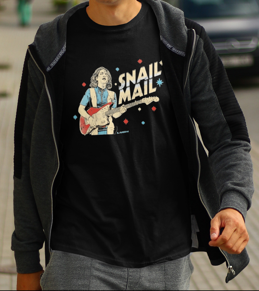 Snail Mail Lush Indie Rock Distressed Guitar T-Shirt