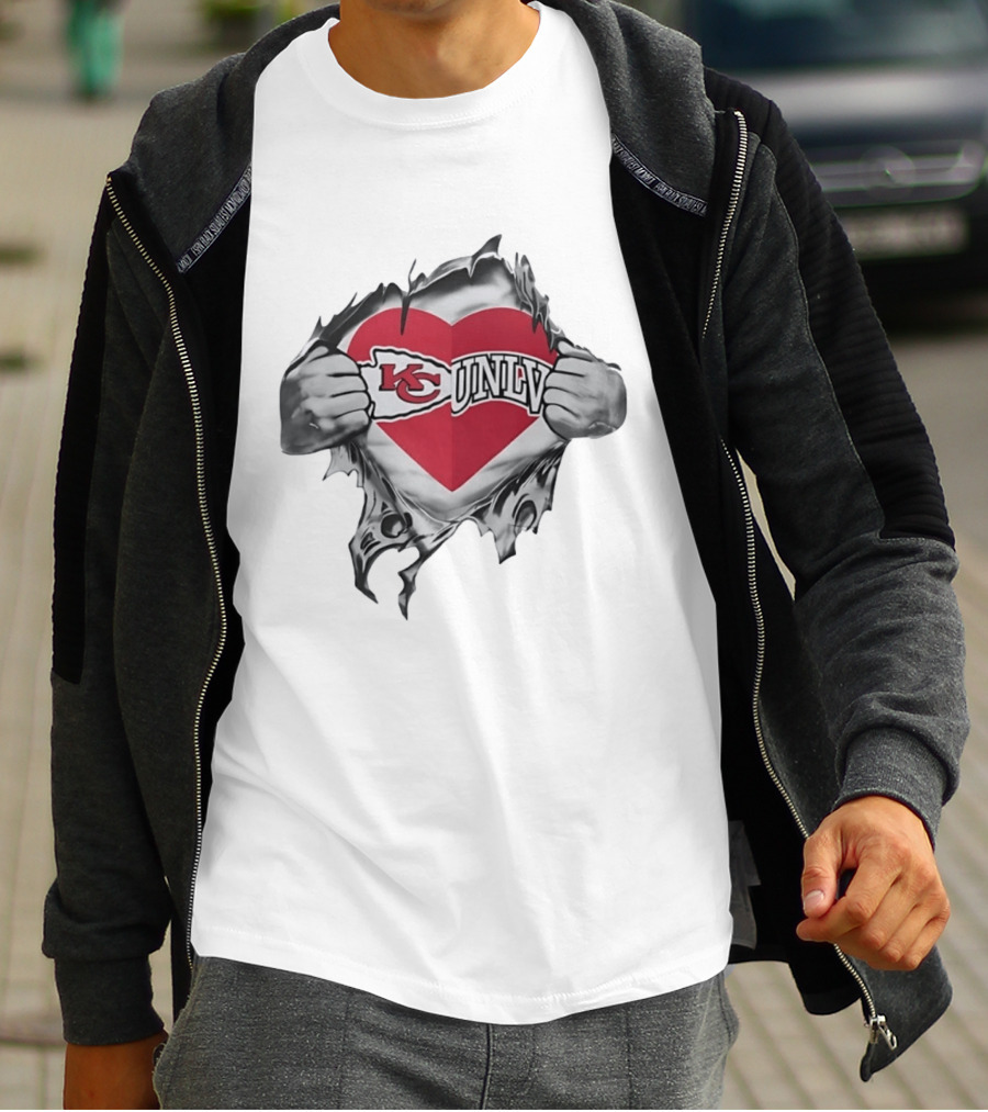 Kansas City Chiefs UNLV Rebels Heart T-Shirt