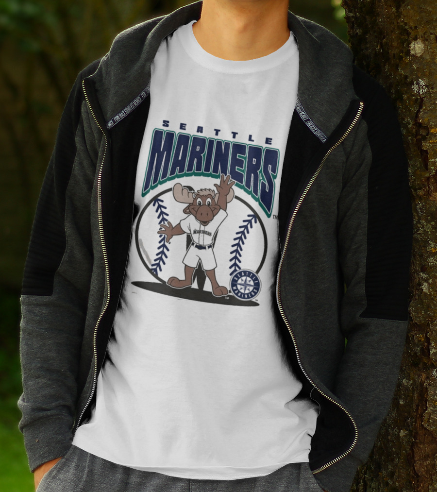 Seattle Mariners Moose Character Youth Mitchell & Ness Mania T-Shirt