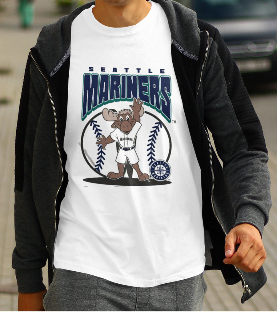 Seattle Mariners Moose Character Youth Mitchell & Ness Mania T-Shirt