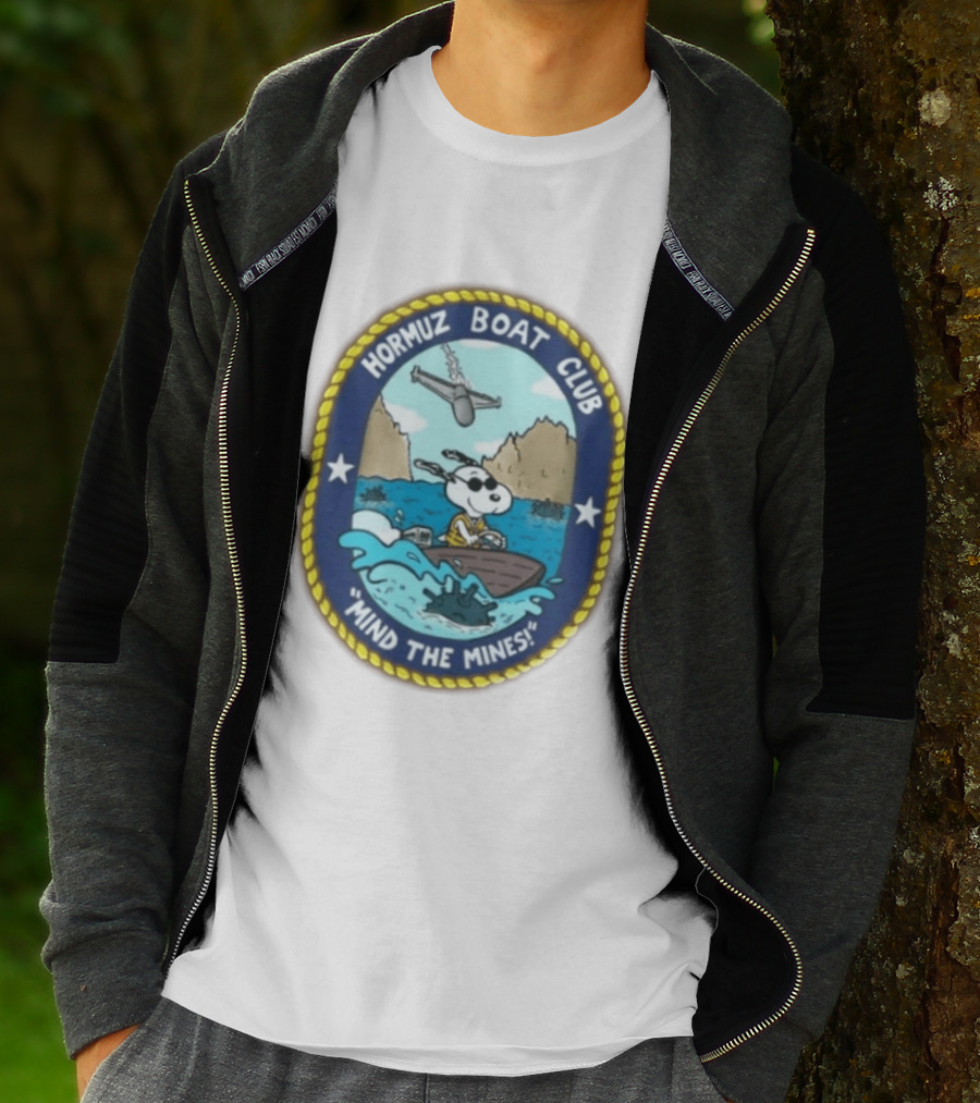 Hormuz Boat Club Snoopy Mind The Mines Marine Adventure Patch T-Shirt