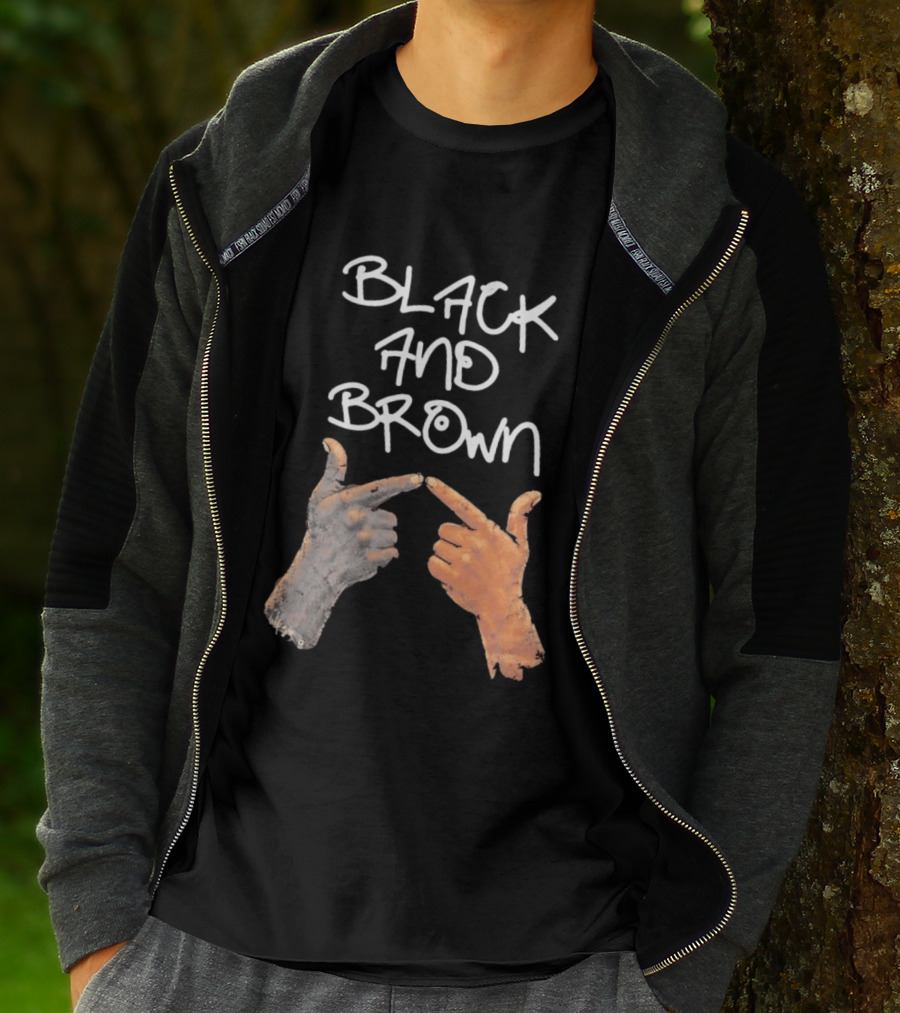 Black And Brown Hand Gesture Unity Solidarity T-Shirt