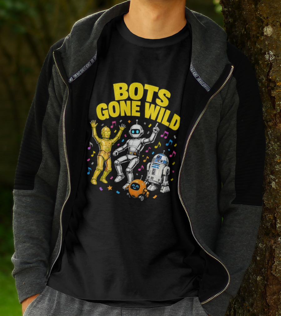 Bots Gone Wild With Star Wars Droids C 3PO R2 D2 Celebration T-Shirt