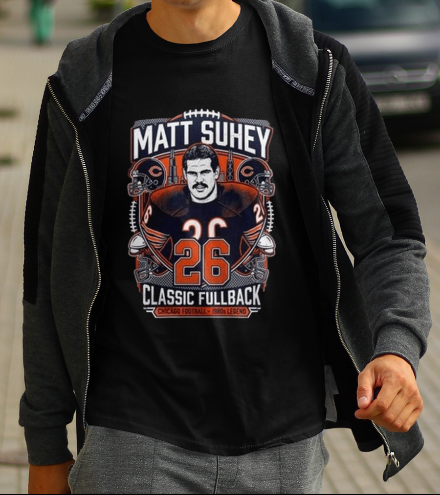 Matt Suhey Chicago Football Legend Classic Fullback 26 1980s T-Shirt