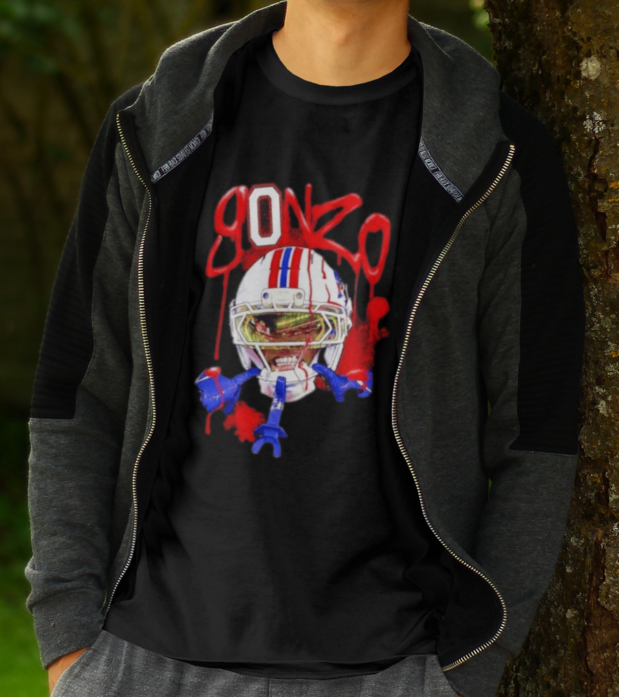 Christian Gonzalez Gonzo New England Patriots Football Helmets And Gear T-Shirt