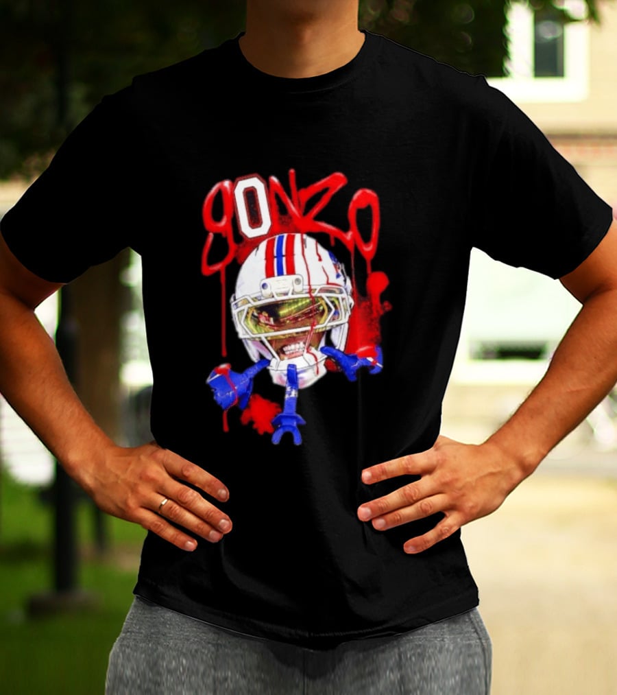 Christian Gonzalez Gonzo New England Patriots Football Helmets And Gear T-Shirt