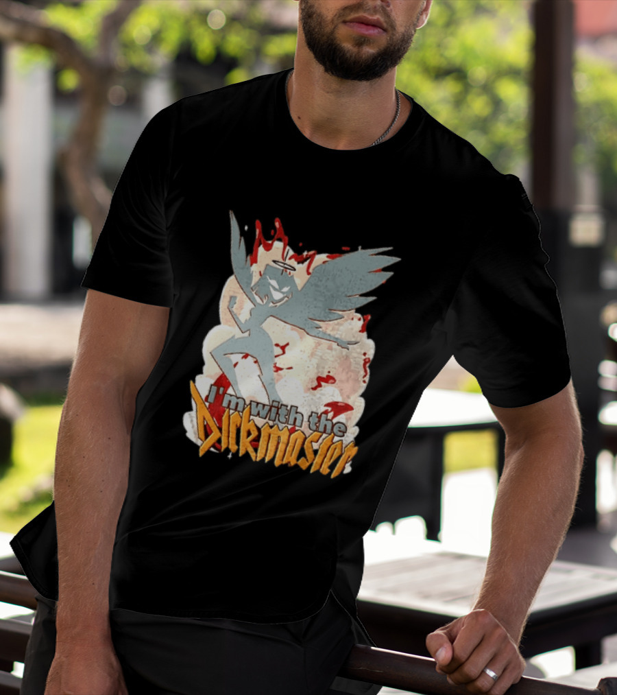 I'm With The Dickmaster Lute Hazbin Hotel Winged T-Shirt