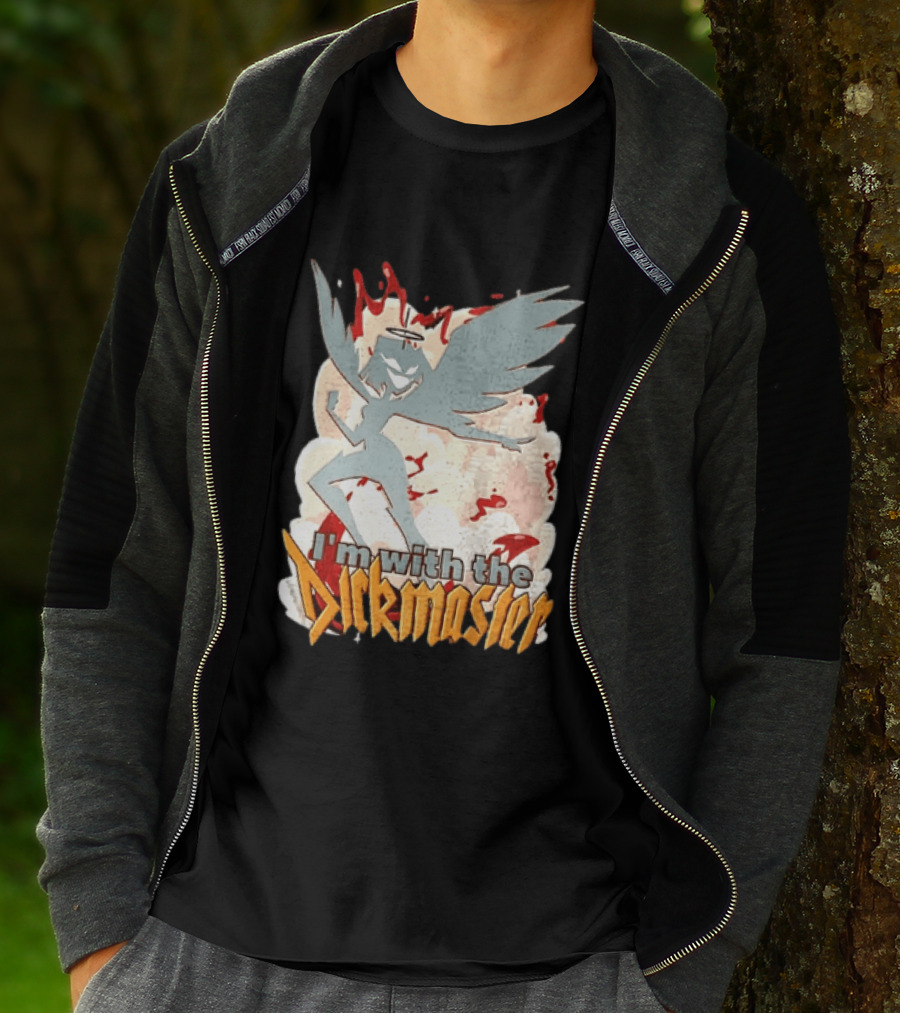 I'm With The Dickmaster Lute Hazbin Hotel Winged T-Shirt
