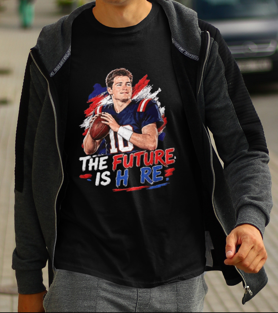 Mac Jones New England Patriots The Future Is Here Football T-Shirt