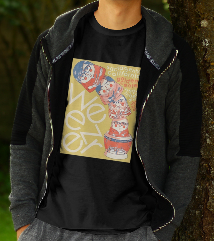 Sacramento California Golden 1 Center September 8 2026 Weezer Concert Matryoshka Dolls T-Shirt