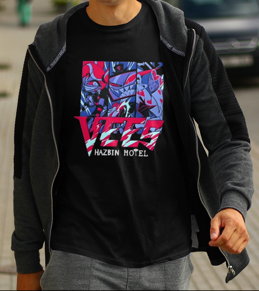 Vees Hazbin Hotel Cartoon Demon Characters T-Shirt