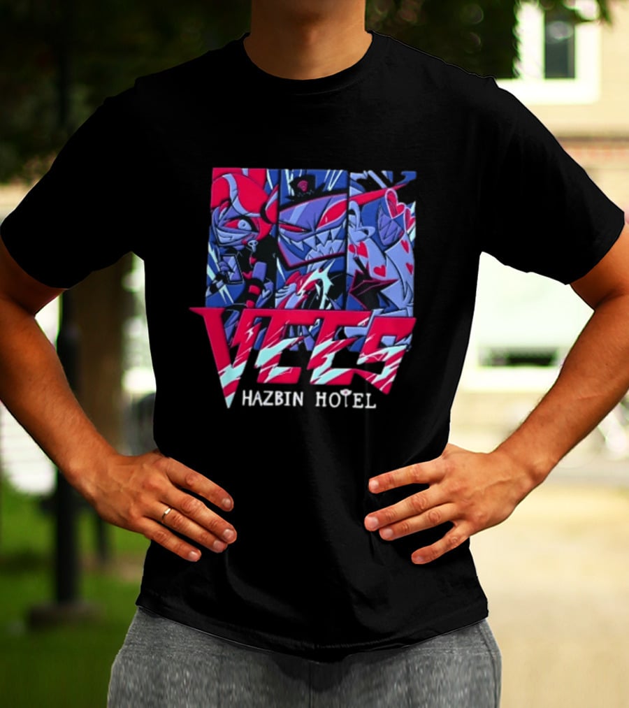 Vees Hazbin Hotel Cartoon Demon Characters T-Shirt