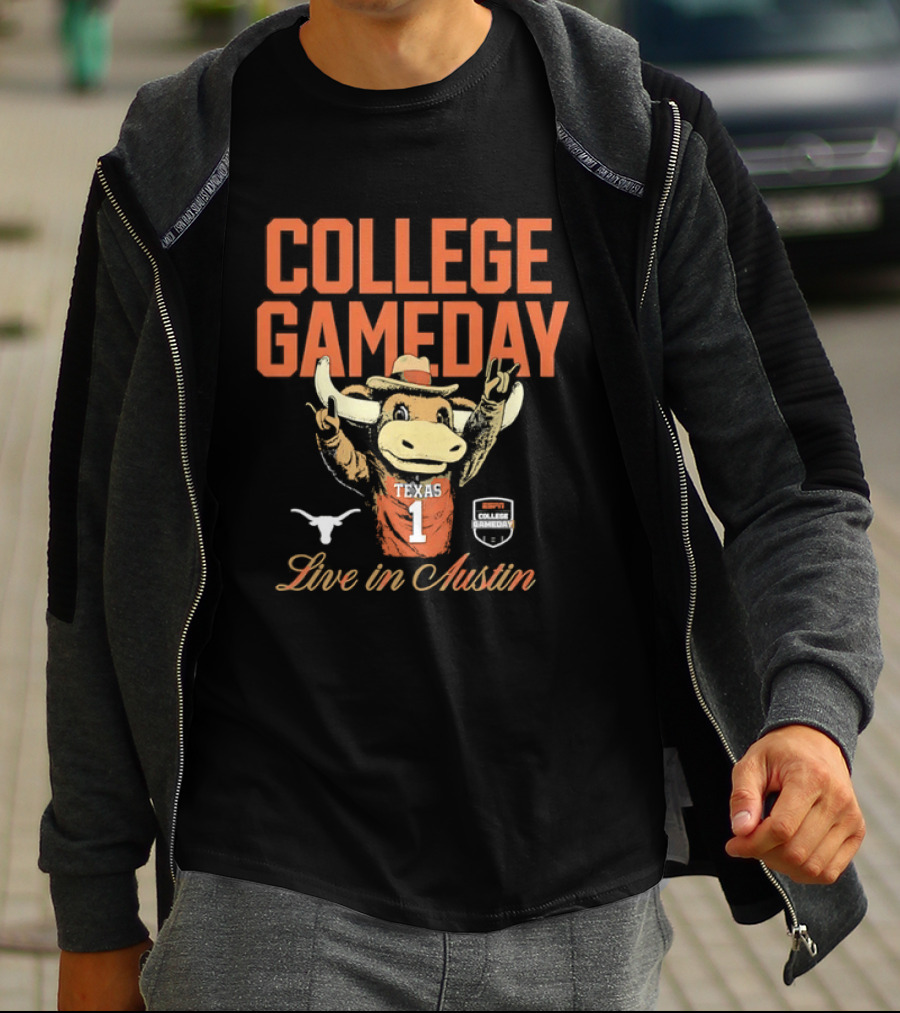 College Gameday Live In Austin Texas Longhorns Number 1 T-Shirt