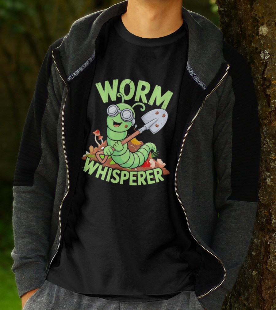 Worm Whisperer Compost Gardening Enthusiast Worm T-Shirt