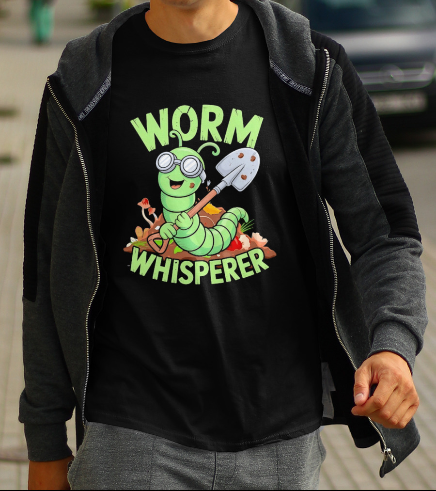 Worm Whisperer Compost Gardening Enthusiast Worm T-Shirt