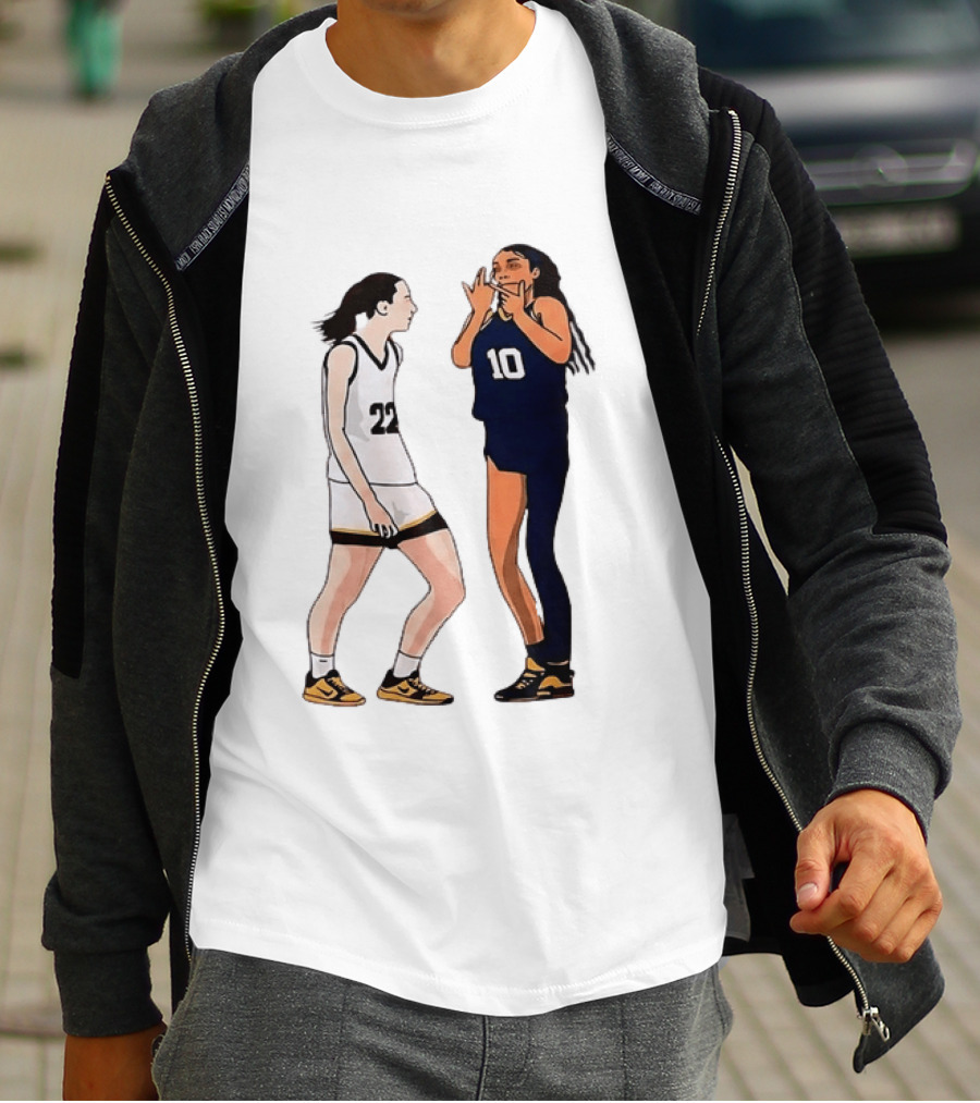 Caitlin Clark Angel Reese Basketball Rivalry 22 Vs 10 T-Shirt