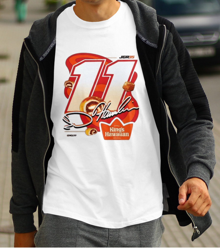 Denny Hamlin 11 JGR Nascar King's Hawaiian Cinnamon Bites T-Shirt