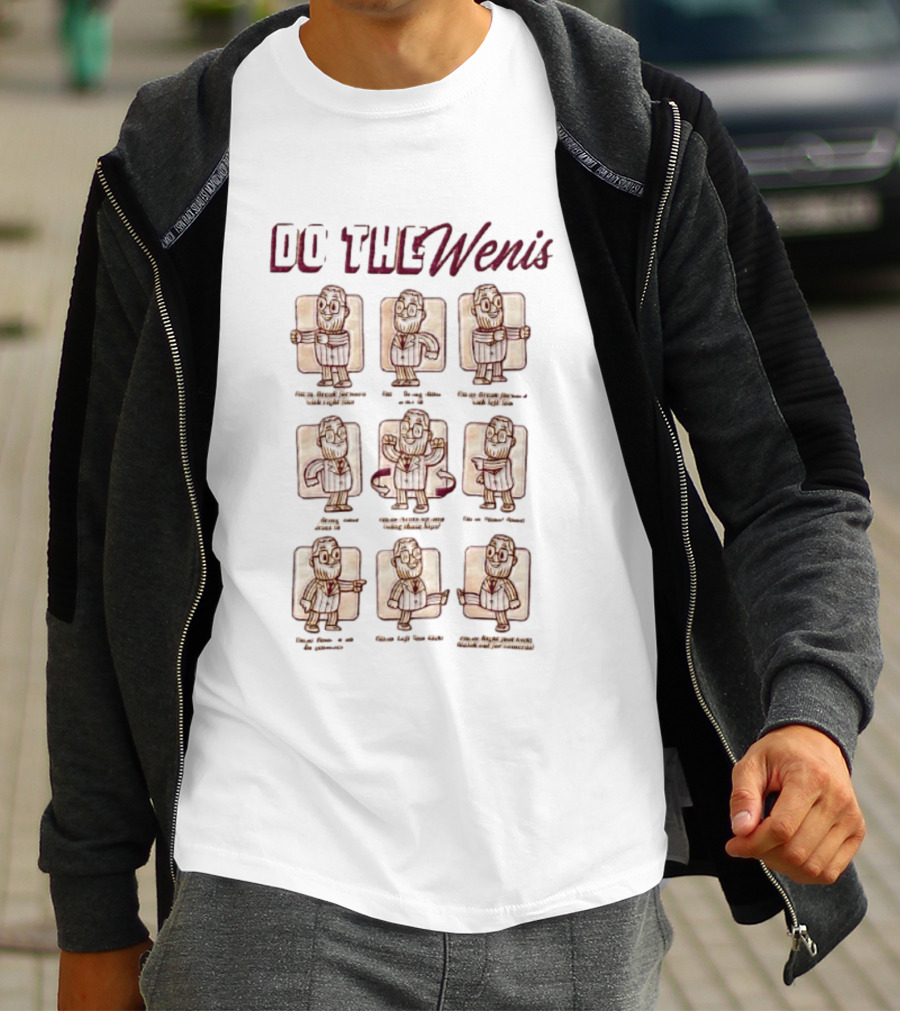 Do The Wenis Dance Steps Chart With Funny Moves Illustrations T-Shirt